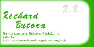 richard butora business card